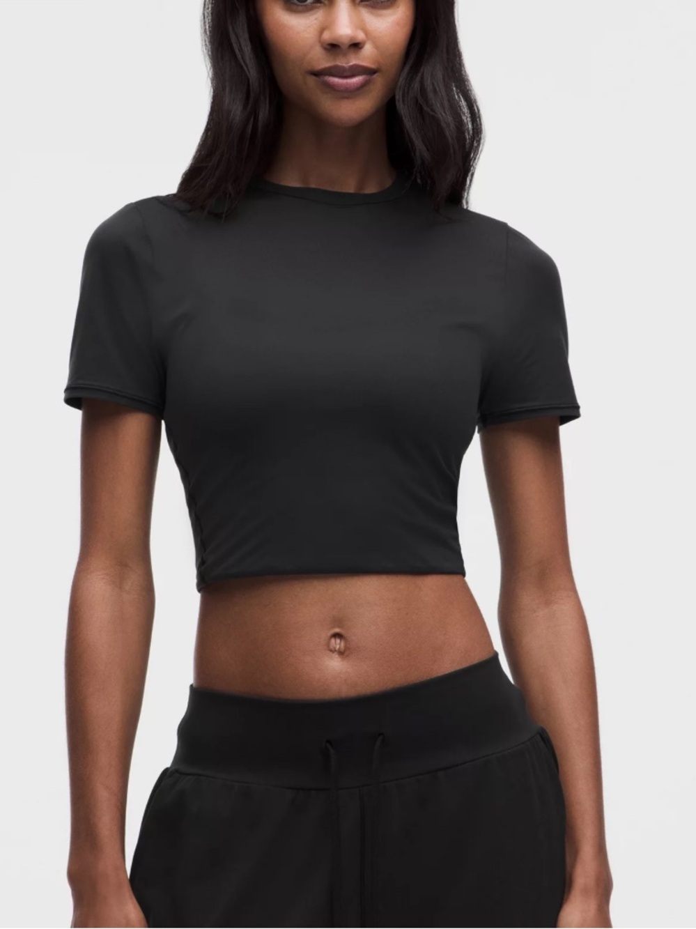 Lululemon wondermost crewneck cropped tee
